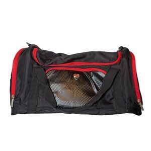 Ducati Corse Duffel Barrel Sport Bag Black and Red 23 inch Travel Novelty